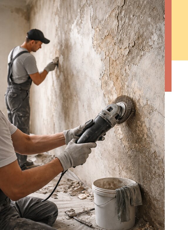 Снятие и удаление краски со стен в Петергофе от 2197 руб. — ОТДЕЛОЧНИК-Птф