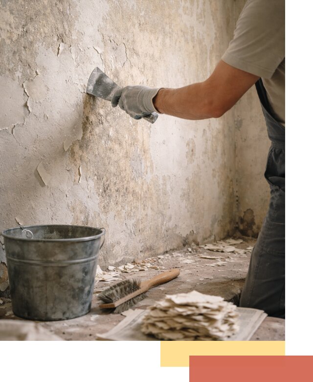 Удаление старой краски со стен в Петергофе качественно и быстро