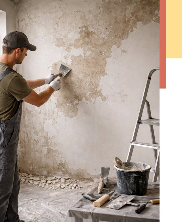 Снятие старой шпаклевки в Петергофе от 1935 руб. — быстро и недорого | ОТДЕЛОЧНИК-Птф