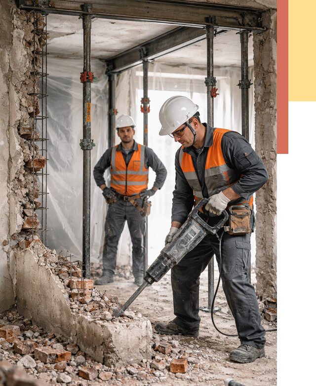 Снос несущих стен в Петергофе от 10723 руб. — демонтаж несущей стены под ключ | ОТДЕЛОЧНИК-Птф