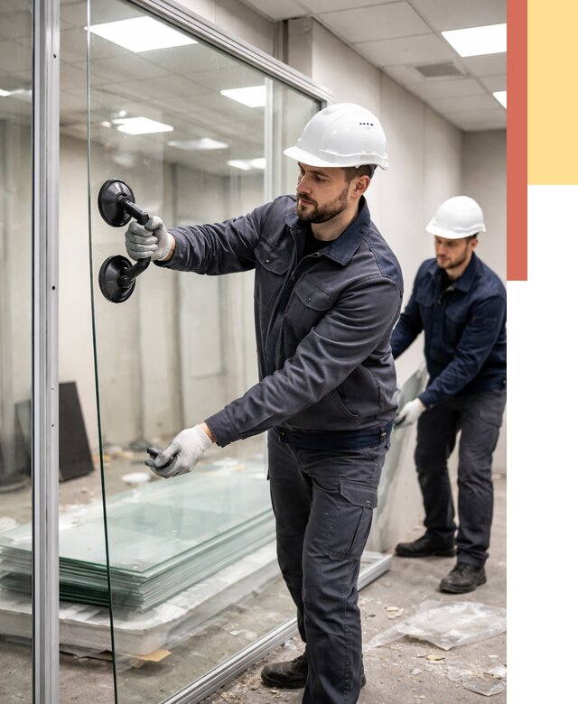 Демонтаж стеклянных перегородок в Петергофе от 3348 руб. — быстро и недорого | ОТДЕЛОЧНИК-Птф