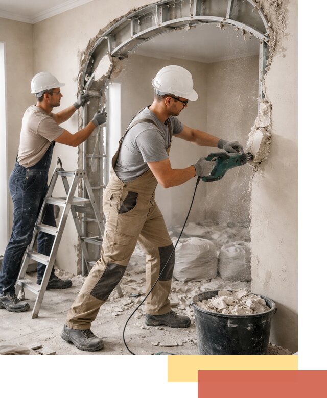 Демонтаж гипсокартонной арки в Петергофе быстро и аккуратно