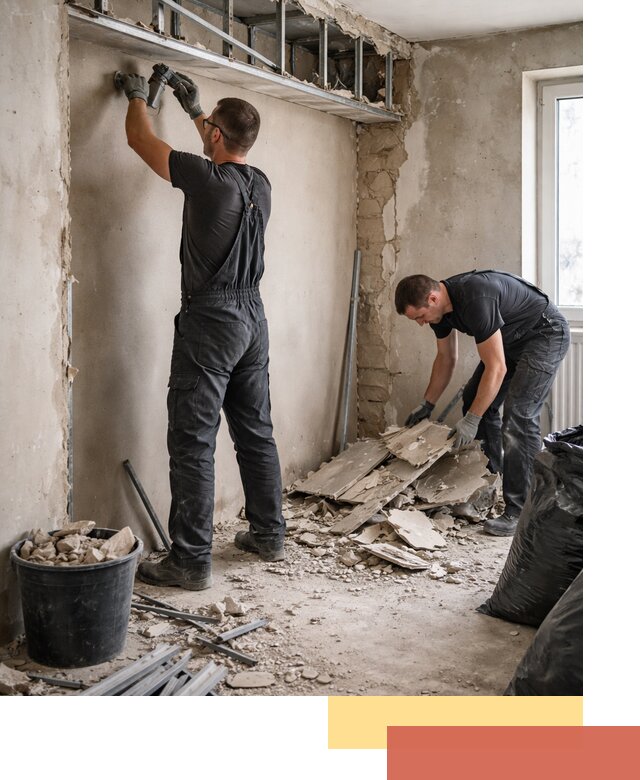 Демонтаж короба из гипсокартона в Петергофе быстро и аккуратно