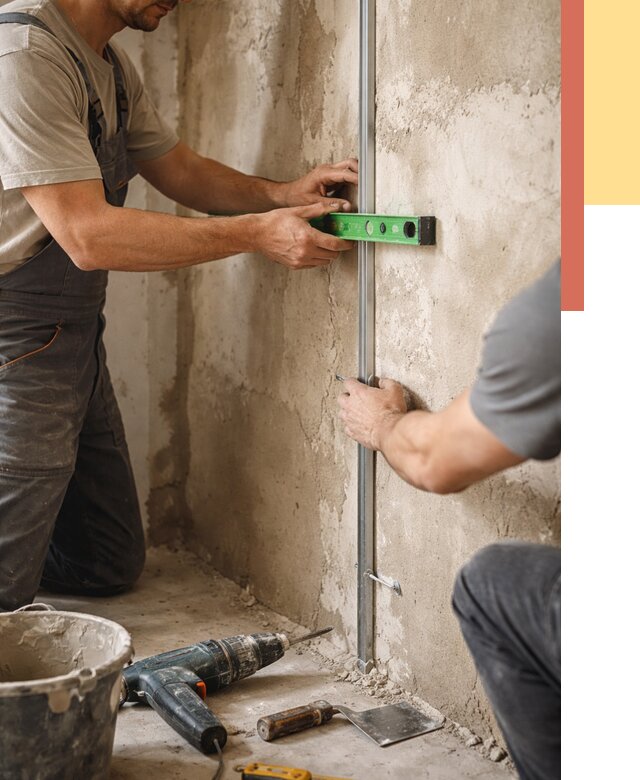 Установка штукатурных маяков в Петергофе от 7323 руб. — быстро и недорого | ОТДЕЛОЧНИК-Птф