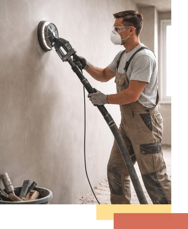 Профессиональная шлифовка стен в Петергофе быстро и качественно