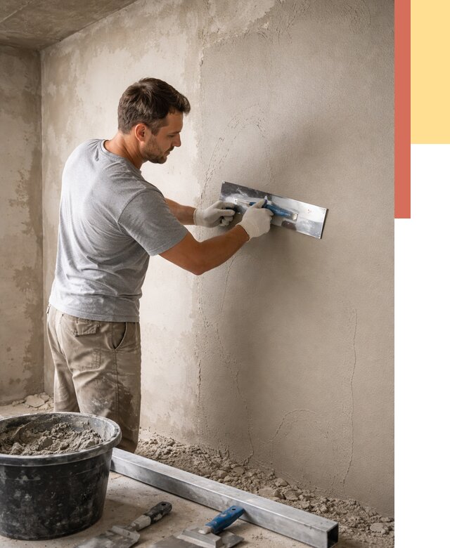 Штукатурка стен без маяков в Петергофе от 7532 руб/м2 — услуги и цена | ОТДЕЛОЧНИК-Птф