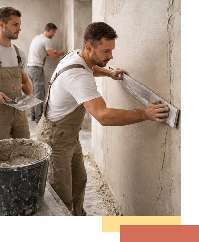 Штукатурка стен без маяков в Петергофе быстро и качественно