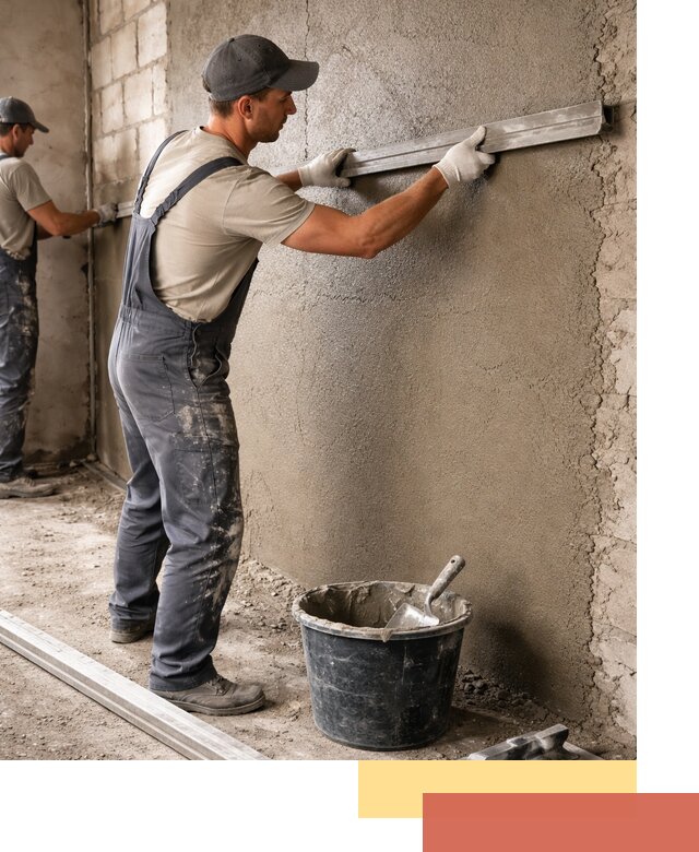 Штукатурка стен цементно-песчаная в Петергофе профессионально