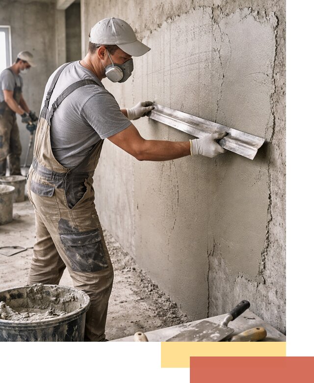 Штукатурка бетонных стен в Петергофе качественно и долговечно