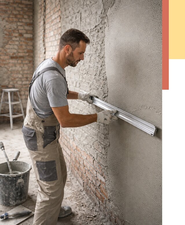 Штукатурка кирпичных стен в Петергофе от 4707 руб/м2 — быстро и недорого | ОТДЕЛОЧНИК-Птф