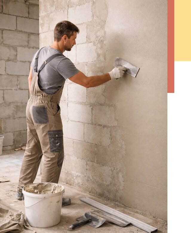 Штукатурка стен из газобетона в Петергофе от 2197 руб./м2 — быстро и недорого | ОТДЕЛОЧНИК-Птф