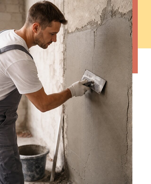 Штукатурка стен под плитку в Петергофе от 4394 руб./м2 — выравнивание под плитку | ОТДЕЛОЧНИК-Птф