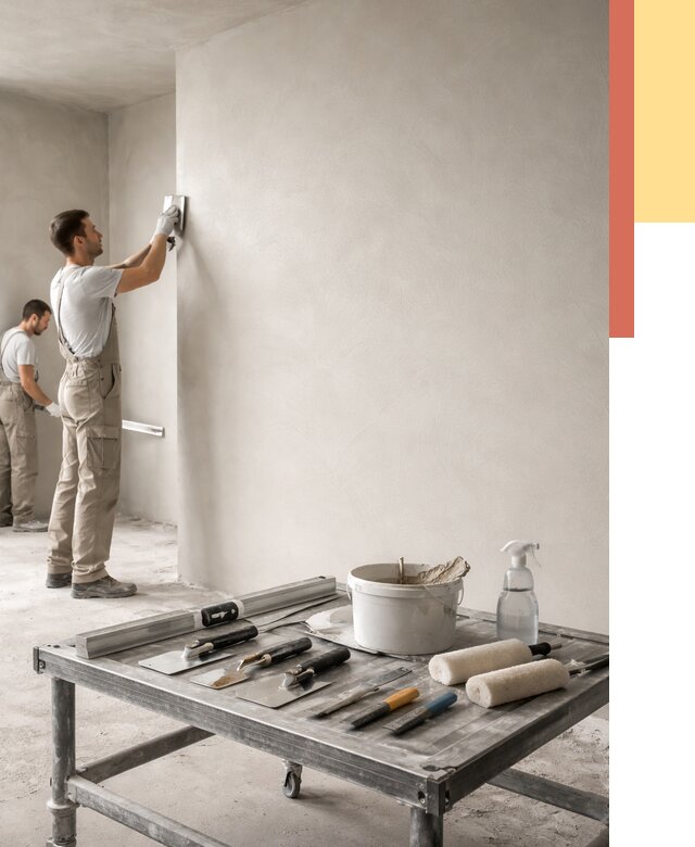 Штукатурка стен под покраску в Петергофе от 4707 руб./м² — качественно и недорого | ОТДЕЛОЧНИК-Птф