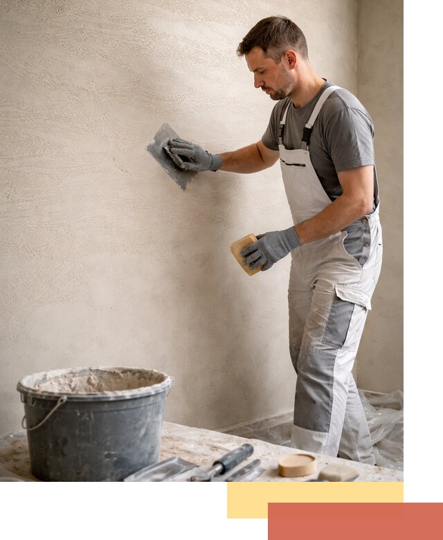 Декоративная штукатурка травертин в Петергофе для стен и потолков