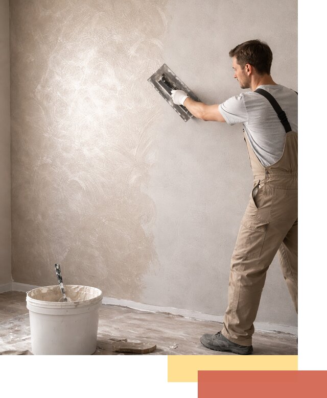 Декоративная штукатурка «Мокрый шелк» под ключ в Петергофе