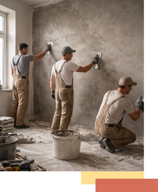Декоративная штукатурка под бетон в Петергофе для стен и потолков