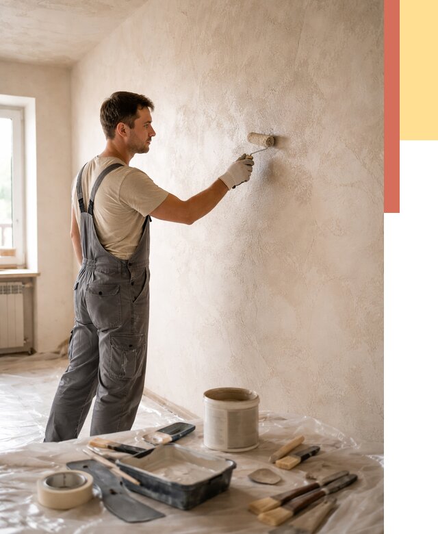 Нанесение лессирующей краски по декоративке в Петергофе от 1831 руб. | ОТДЕЛОЧНИК-Птф