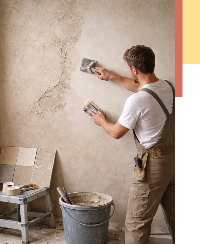 Ремонт декоративной штукатурки в Петергофе от 4707 руб. под ключ | ОТДЕЛОЧНИК-Птф