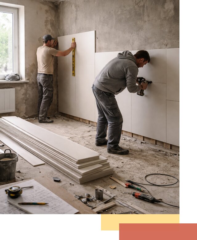 Монтаж ПВХ панелей на стены в Петергофе качественно и быстро