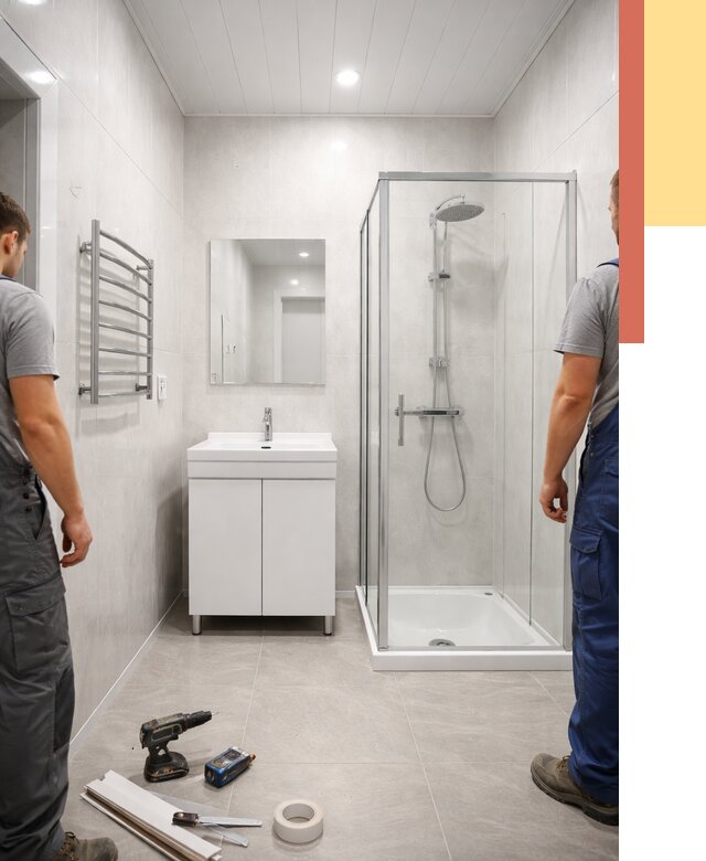 Отделка ванной комнаты панелями ПВХ в Петергофе от 4707 руб. за м2 | ОТДЕЛОЧНИК-Птф