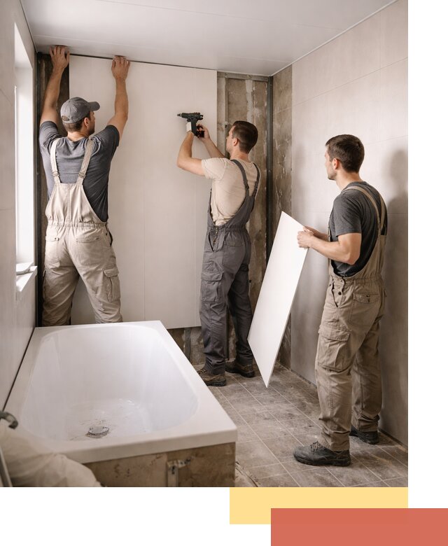 Отделка ванной панели ПВХ профессионально в Петергофе