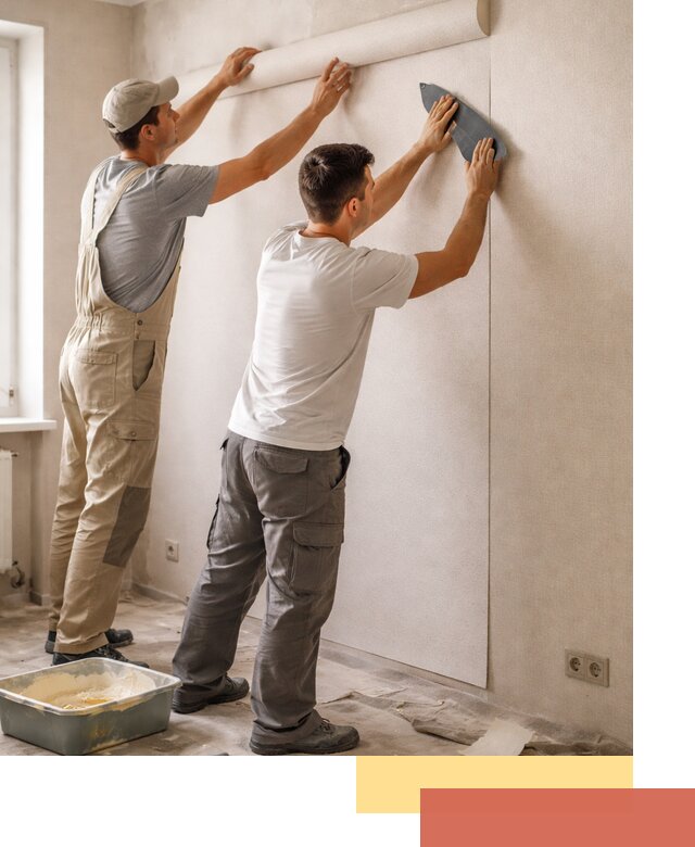 Поклейка виниловых обоев в Петергофе профессионально и качественно