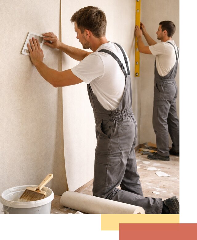 Поклейка бумажных обоев в Петергофе качественно и недорого