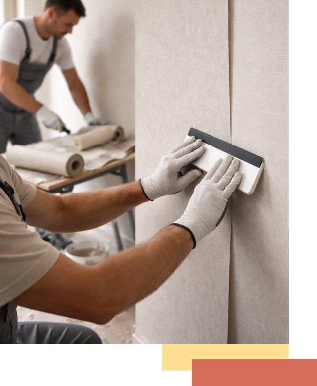 Поклейка обоев под покраску в Петергофе профессионально и быстро