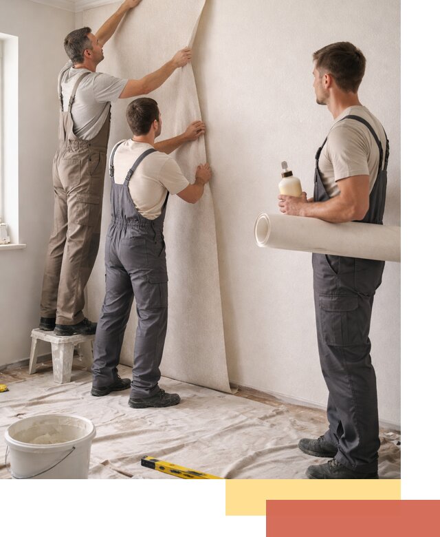 Оклейка стен обоями в Петергофе — качественно и профессионально