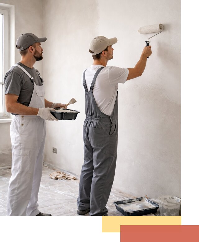 Покраска стен водоэмульсионной краской в Петергофе