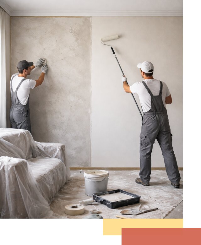 Покраска стен антивандальной краской в Петергофе