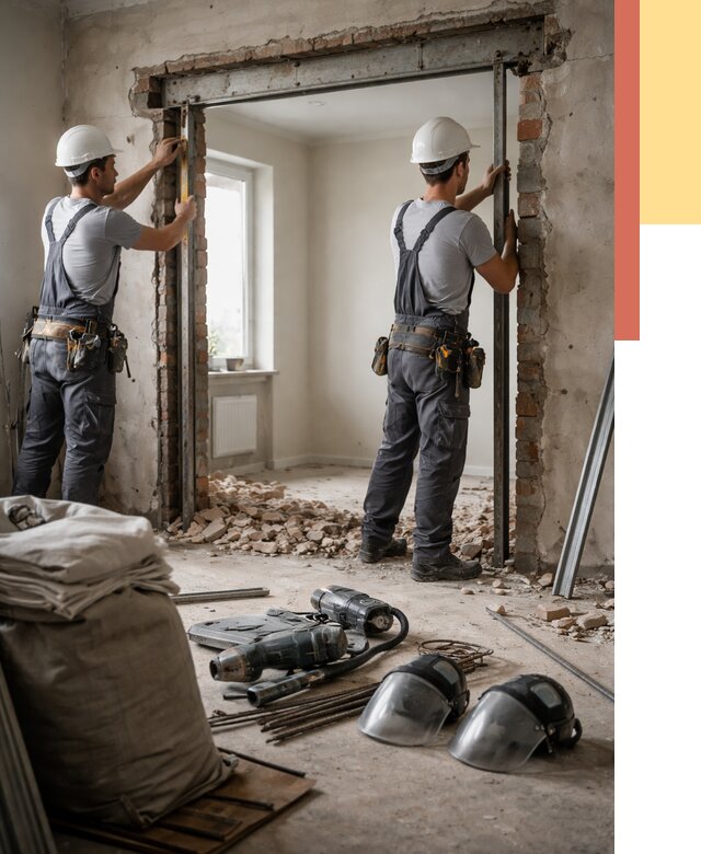 Расширение дверного проема в Петергофе от 13076 руб. под ключ | ОТДЕЛОЧНИК-Птф