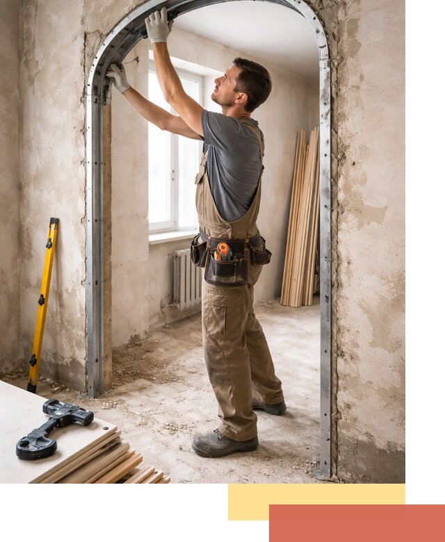 Устройство арочного проема в Петергофе под ключ