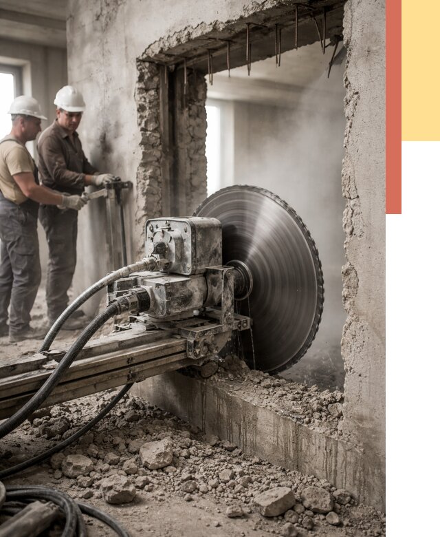 Алмазная резка проемов в Петергофе от 4707 руб. быстро и недорого | ОТДЕЛОЧНИК-Птф