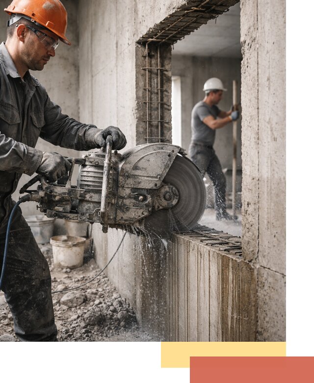 Алмазная резка проемов в Петергофе быстро и точно