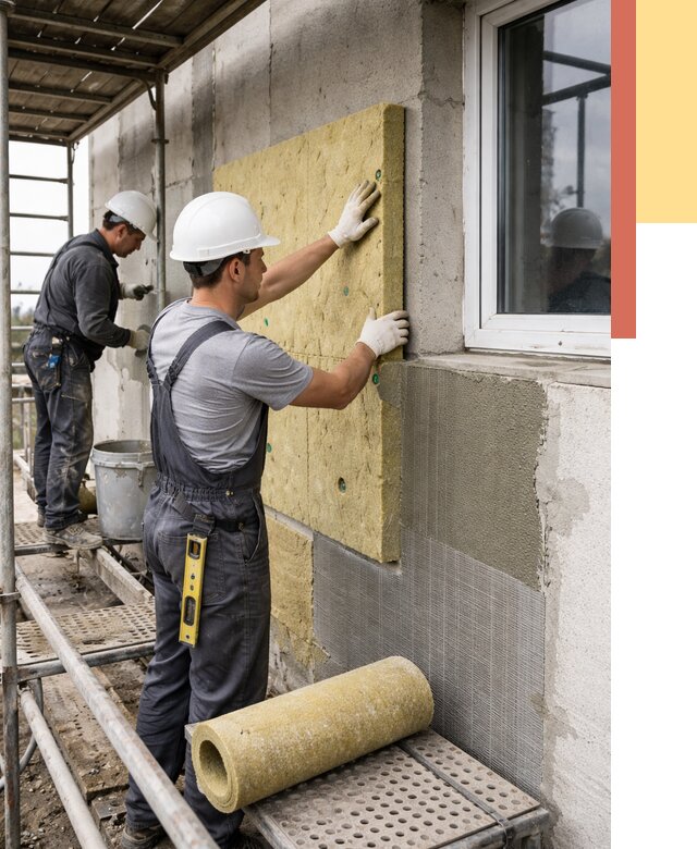 Утепление стен в Петергофе от 4498 руб. под ключ — быстро и недорого | ОТДЕЛОЧНИК-Птф