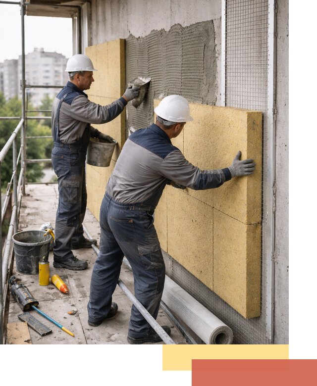 Утепление стен зданий и домов в Петергофе качественно и надежно