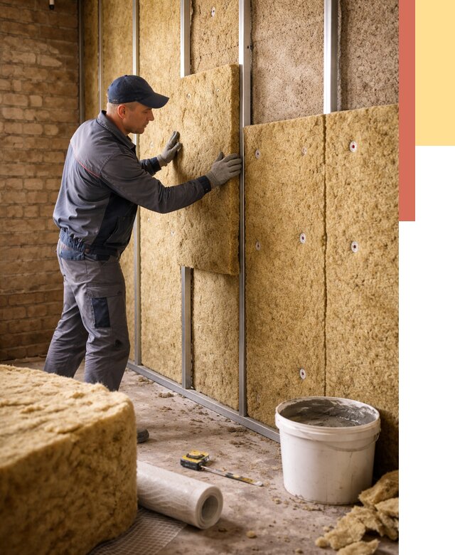 Утепление стен минватой в Петергофе от 1412 руб./м2 — недорого и быстро | ОТДЕЛОЧНИК-Птф