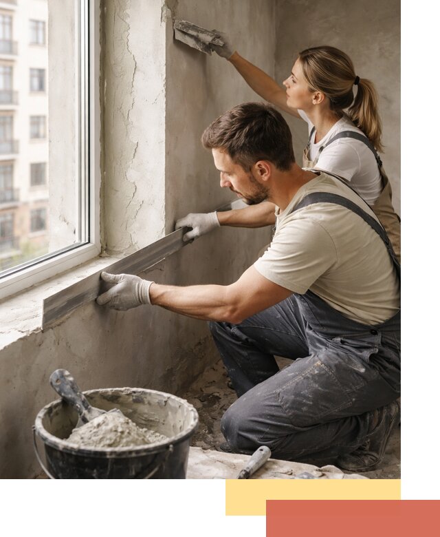 Штукатурка откосов дверей и окон профессионально в Петергофе