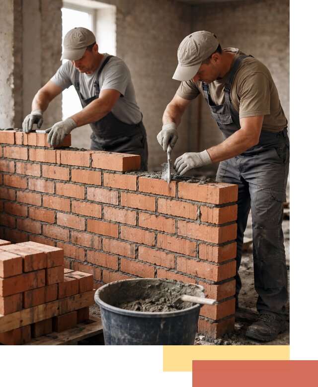 Кладка кирпичных перегородок под ключ в Петергофе