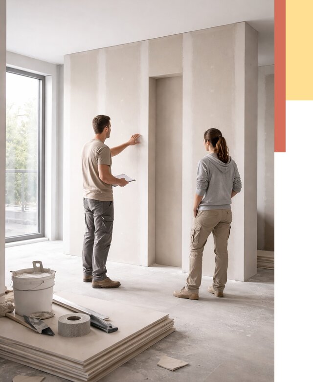 Зонирующая перегородка из гипсокартона в Петергофе от 2929 руб. под ключ | ОТДЕЛОЧНИК-Птф