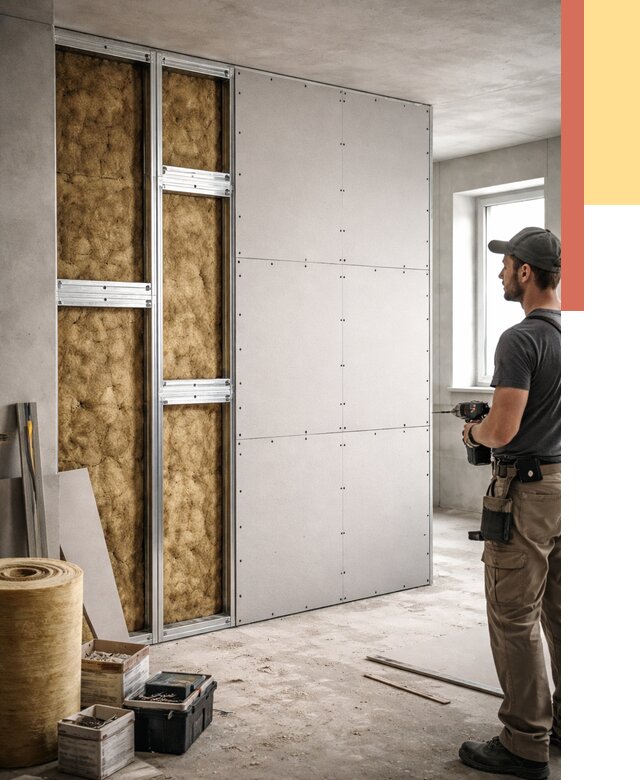 Усиленная перегородка под навеску в Петергофе от 13390 руб. — монтаж под ключ | ОТДЕЛОЧНИК-Птф