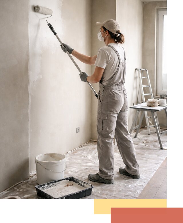 Покраска перегородок из гипсокартона в Петергофе качественно и недорого