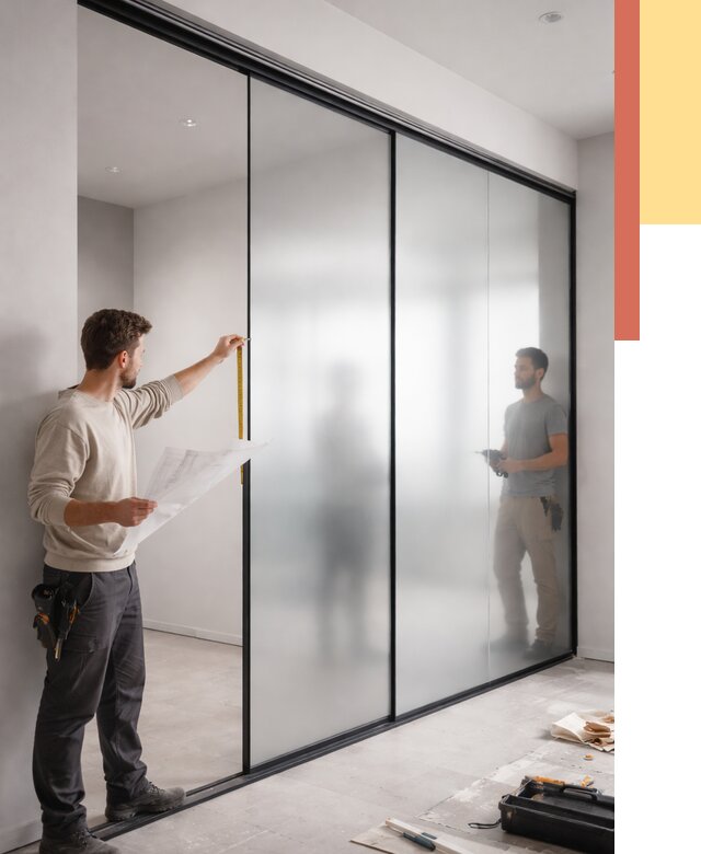 Матовые стеклянные перегородки в Петергофе от 8892 руб. — монтаж и установка | ОТДЕЛОЧНИК-Птф