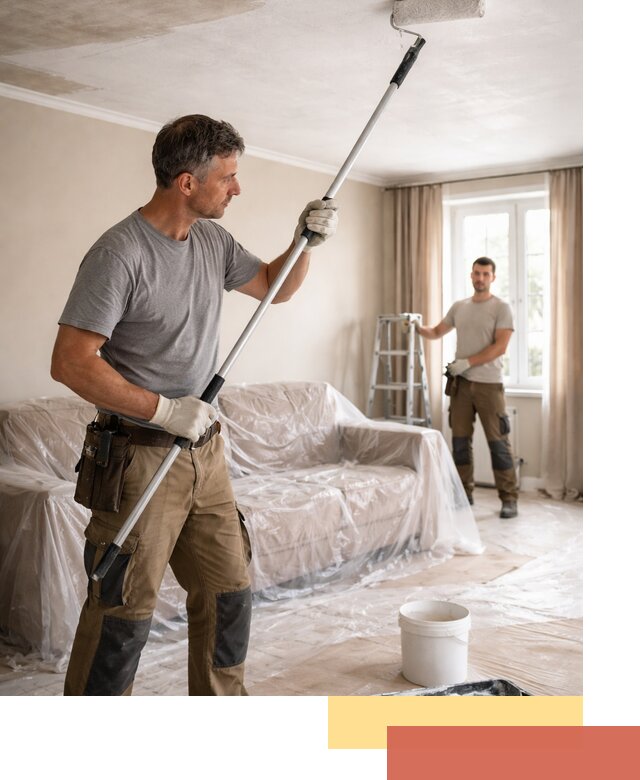 Грунтовка потолка в Петергофе — подготовка под покраску и отделку