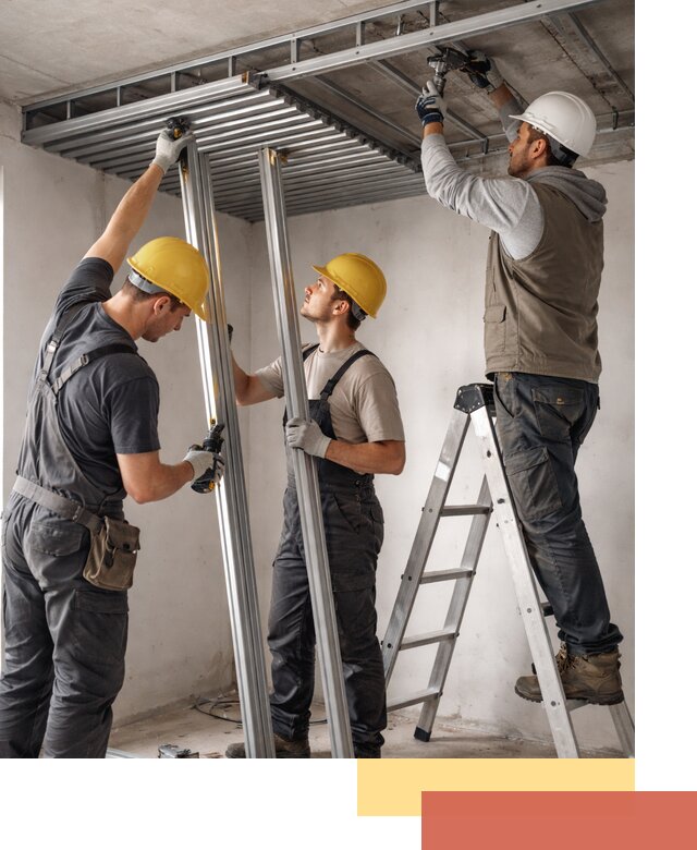 Монтаж реечного потолка под ключ в Петергофе