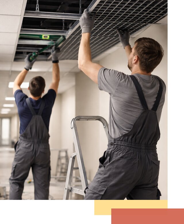 Монтаж потолка Грильято в Петергофе: установка под ключ качественно