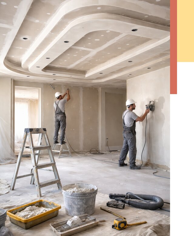 Многоуровневый потолок из гипсокартона в Петергофе от 785 руб. под ключ | ОТДЕЛОЧНИК-Птф