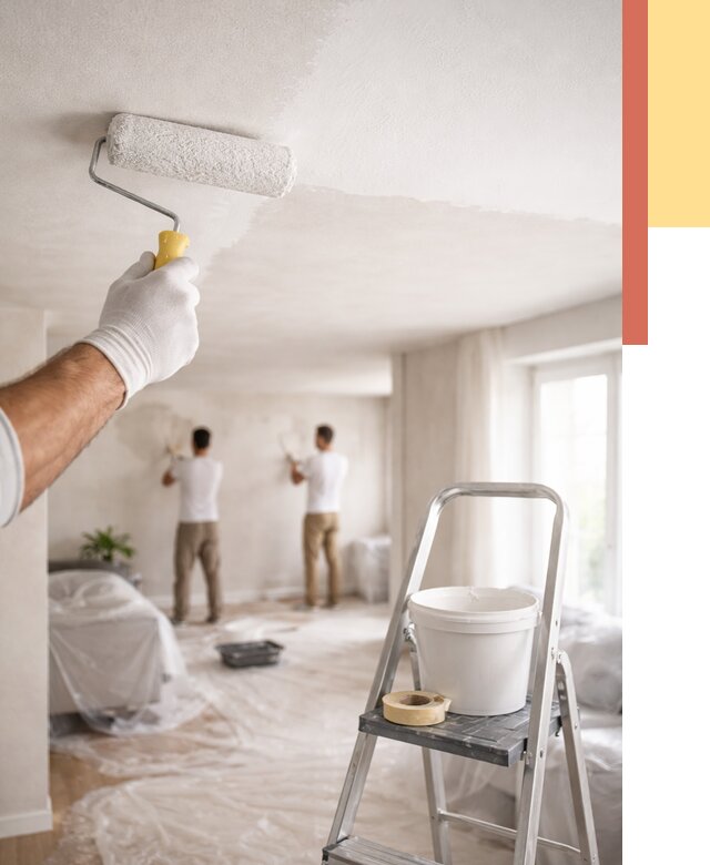 Покраска потолка акриловой краской в Петергофе от 2615 руб. | ОТДЕЛОЧНИК-Птф