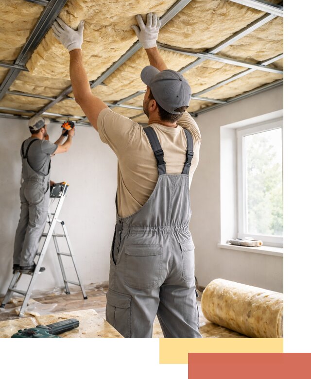 Утепление потолка под ключ в Петергофе качественно и быстро